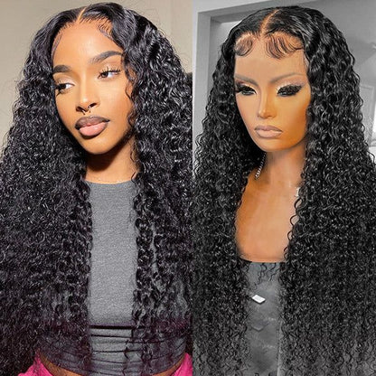 #1 13x6 transparent lace front deep curly human hair wig