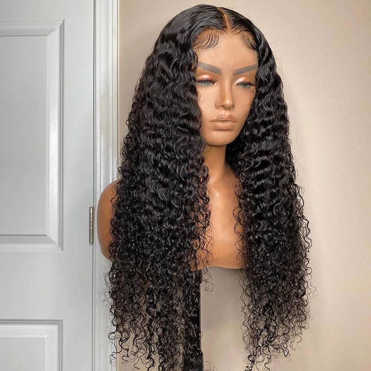 #1 13x6 transparent lace front deep curly human hair wig