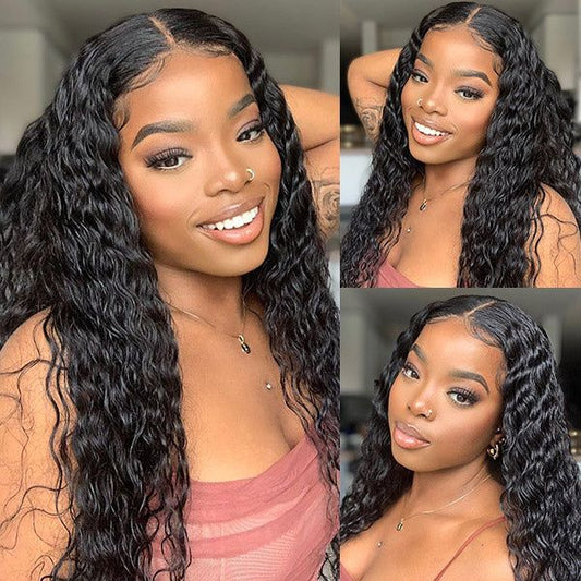#1 13x6 transparent lace front deep curly human hair wig